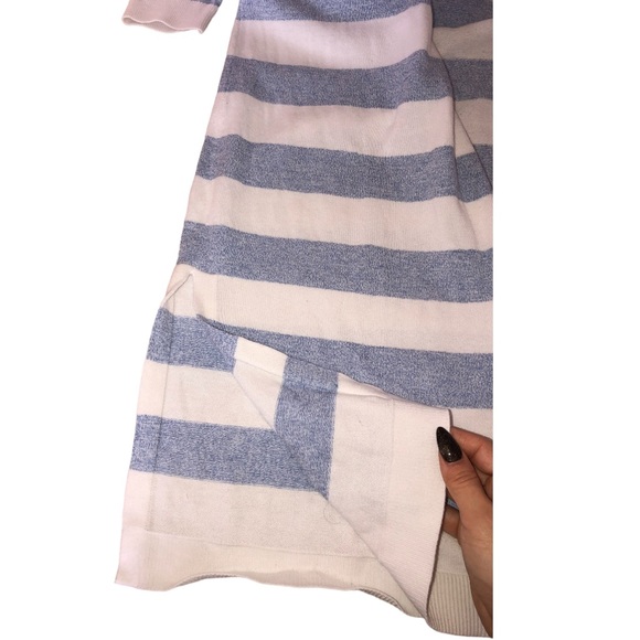 Talbots Blue/White Stripe Open Front Cardigan Sweater - S - Picture 9 of 15